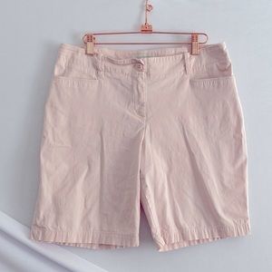 Talbots Relaxed Petite Chino Shorts In Light Pink Size 10P